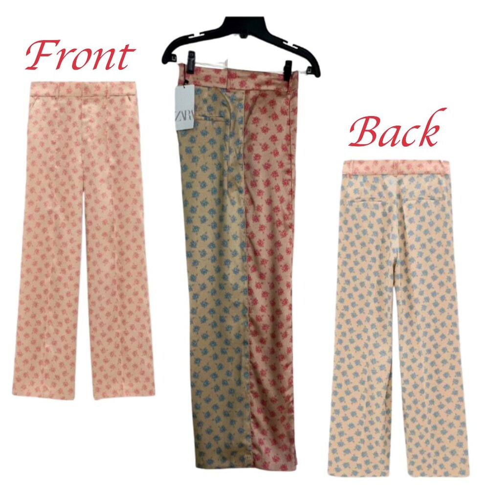 Zara Printed Wise Leg  Women Pants